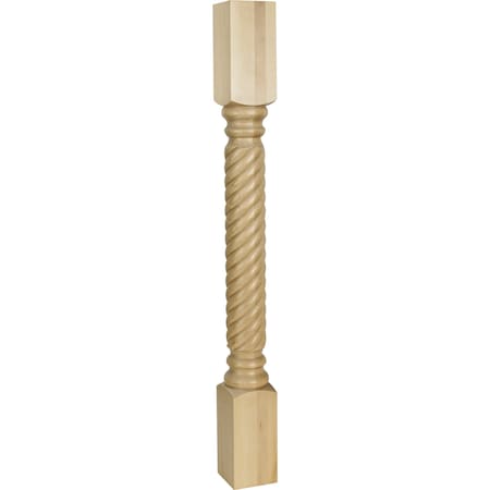 Hardware Resources 3-1/2" Wx3-1/2"Dx35-1/2"H Rubberwood Rope Post P3RW